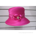 Women's Satin Ribbon Dress Church Couture Hats